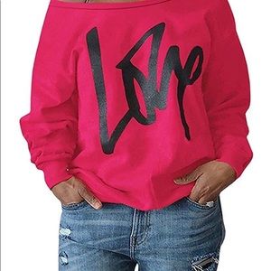 Off the shoulder sweatshirt